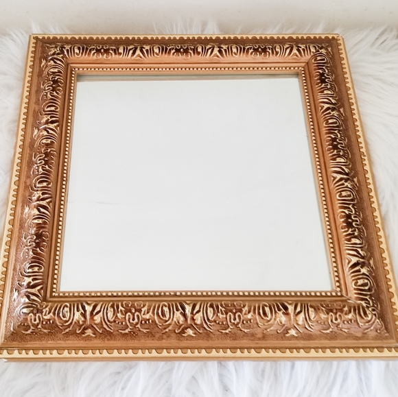 Other - Square mirror with gold trim